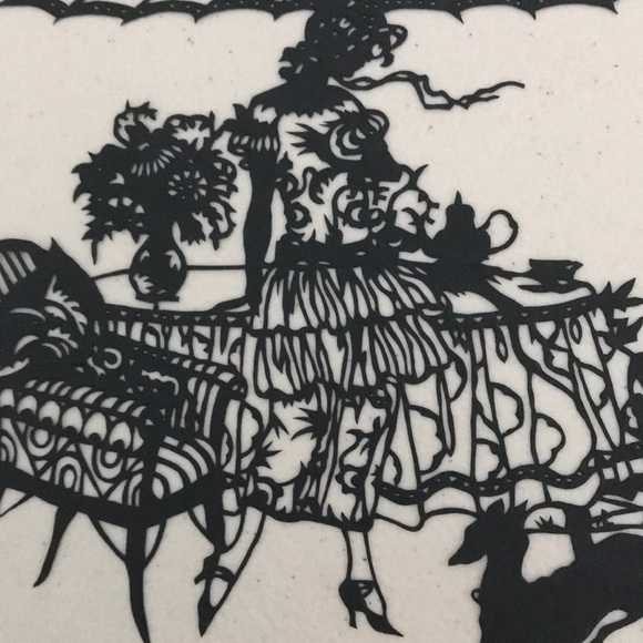 🔥ON SALE🔥Relax in own Backyard💖Handmade PaperCut Silhouette Scherenschnitte - Picture 2 of 7